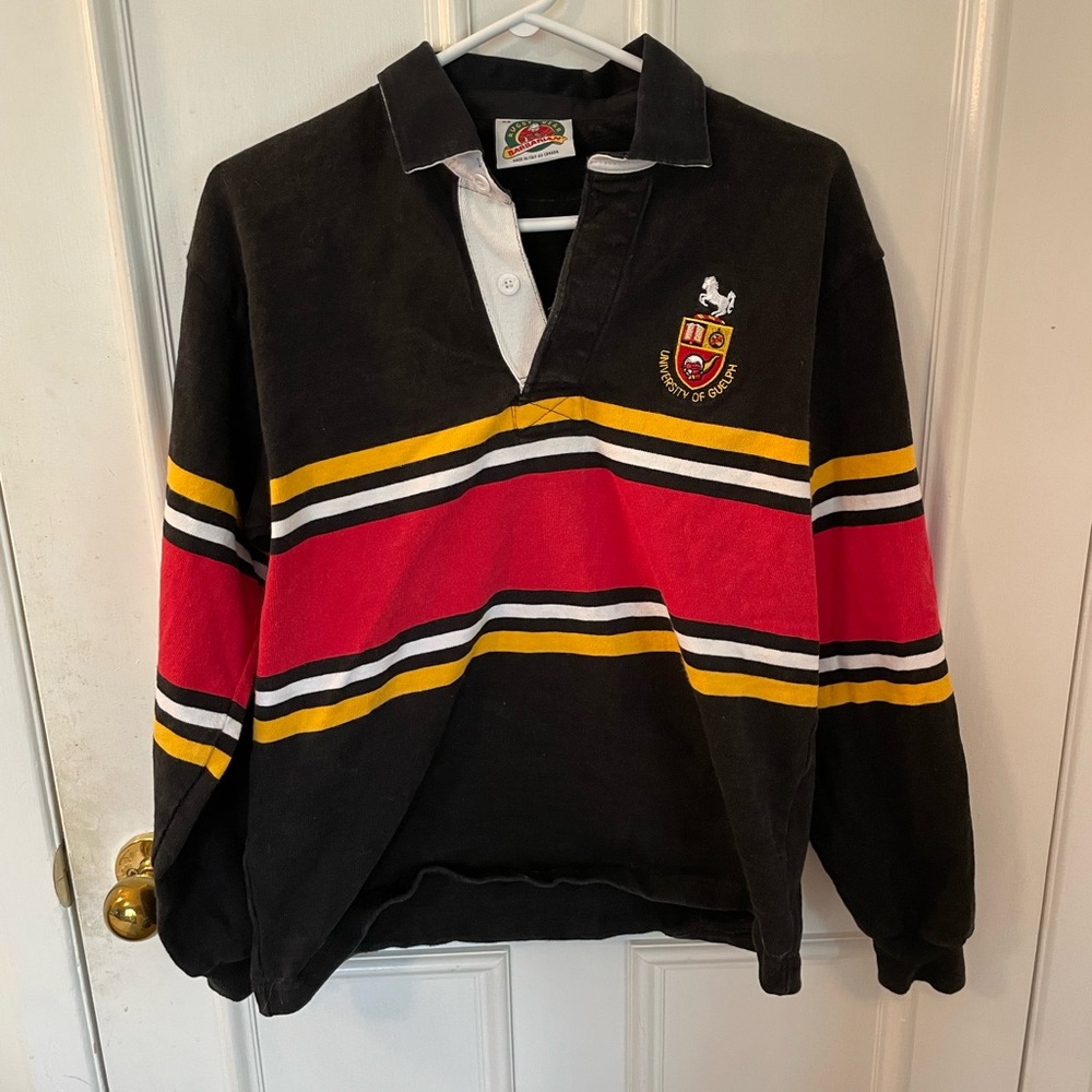 Awesome University of Guelph Barbarian Black Rugby Shirt